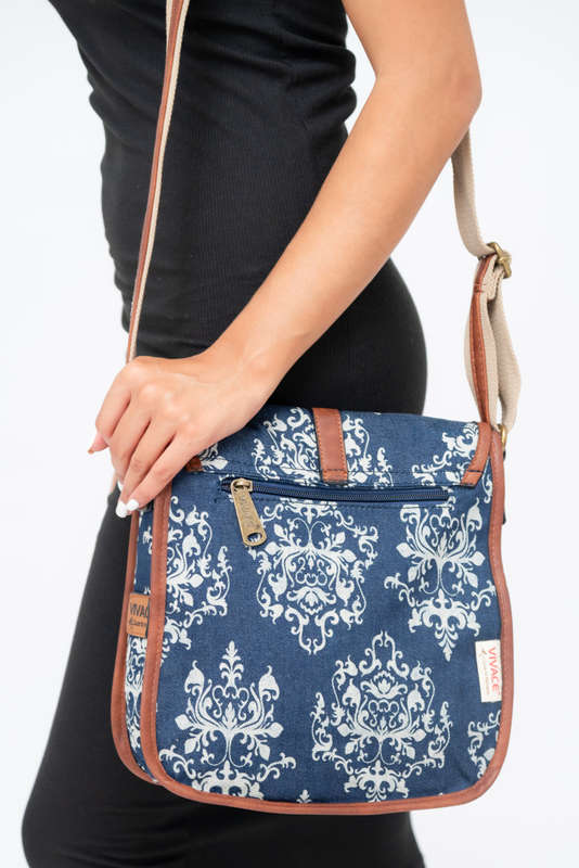 Vivace Printed Front Buckle Crossbody Shoulder Travel Sling Bag