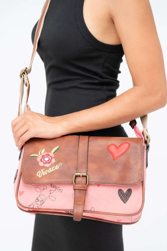 Vivace Printed Front Buckle Crossbody Shoulder Travel Sling Bag