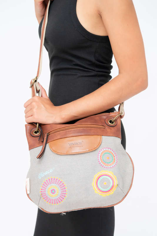 Vivace Printed Front Buckle Crossbody Shoulder Travel Sling Bag