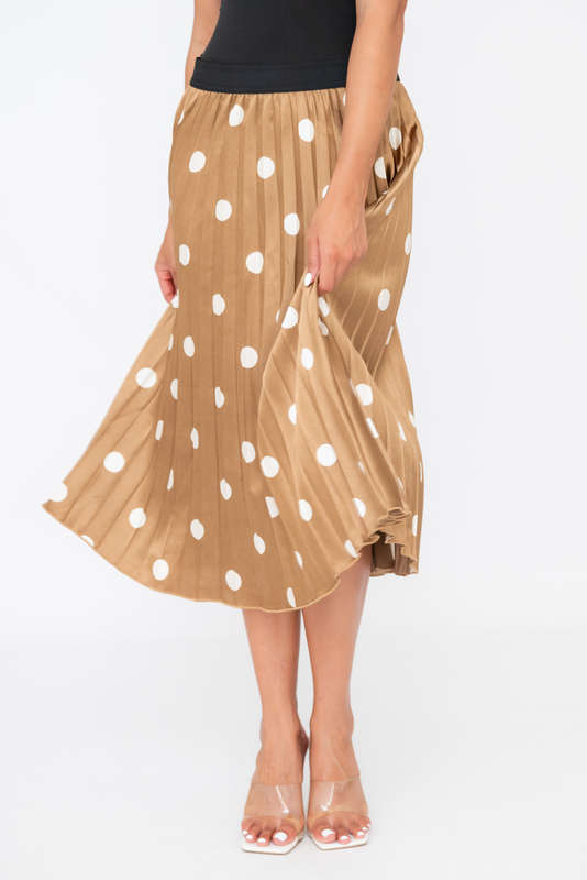Vivian Summer Satin Pleated Skirt