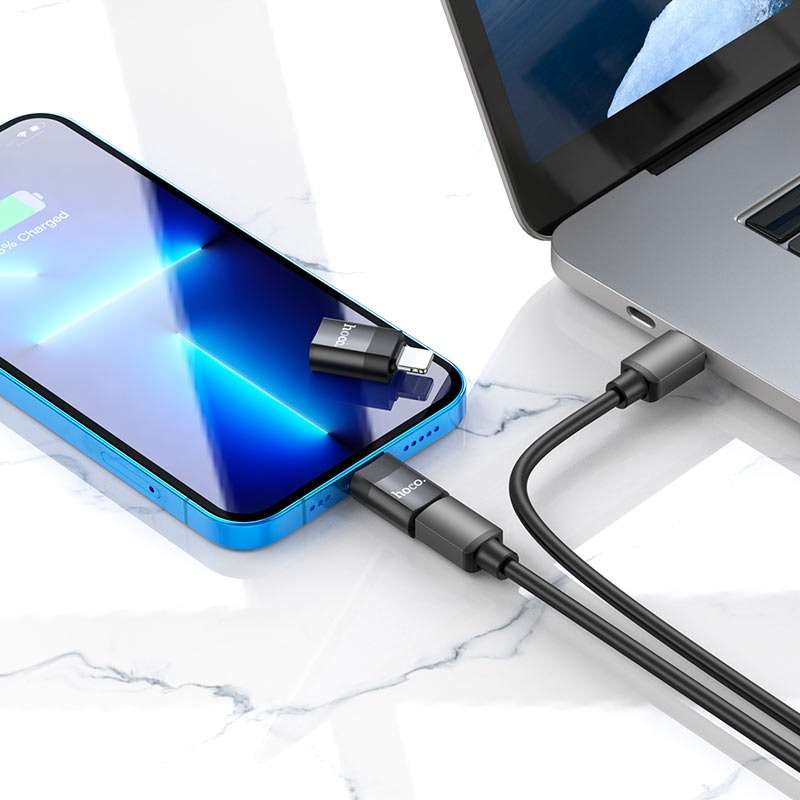 Hoco UA17 Adapter For iPhone to Type-C Female