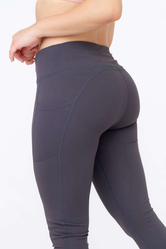 Ladies High Waisted 3/4 Performance Yoga Fitness Leggings With Pockets