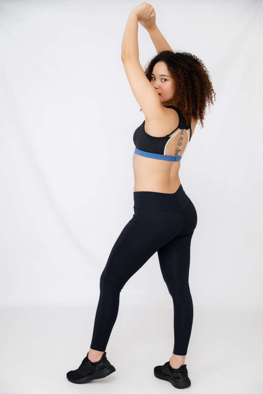 Ladies V Shaped High Waisted Performance Yoga Fitness Leggings With Pockets
