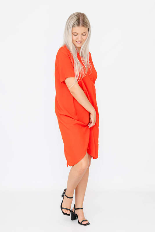 Robin Relaxed Oversized Short Sleeve Shirt Dress