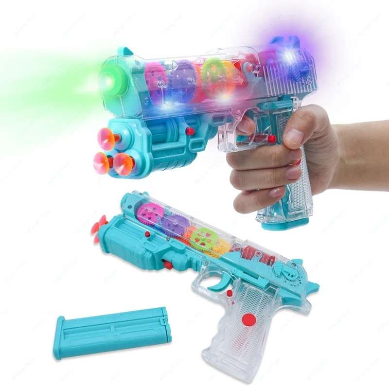Transparent Gear Light Gun With Multi Mode Switching Vibration Gun