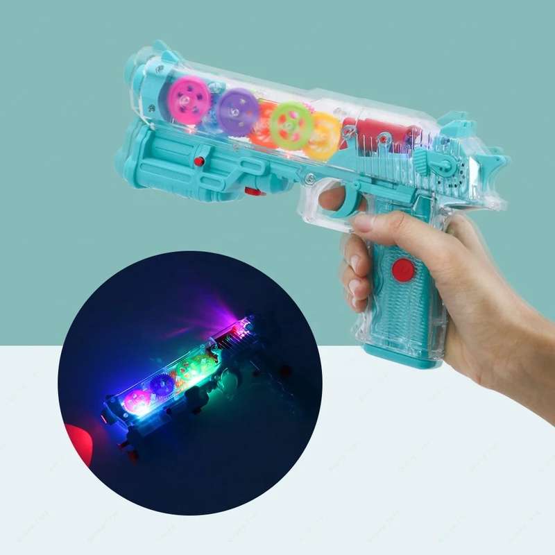 Transparent Gear Light Gun With Multi Mode Switching Vibration Gun