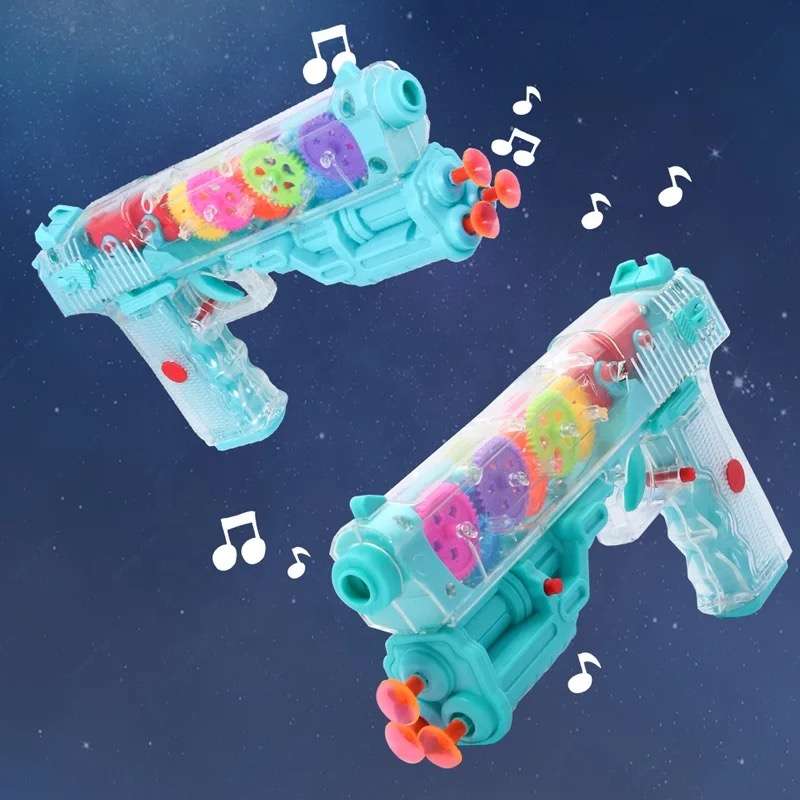 Transparent Gear Light Gun With Multi Mode Switching Vibration Gun