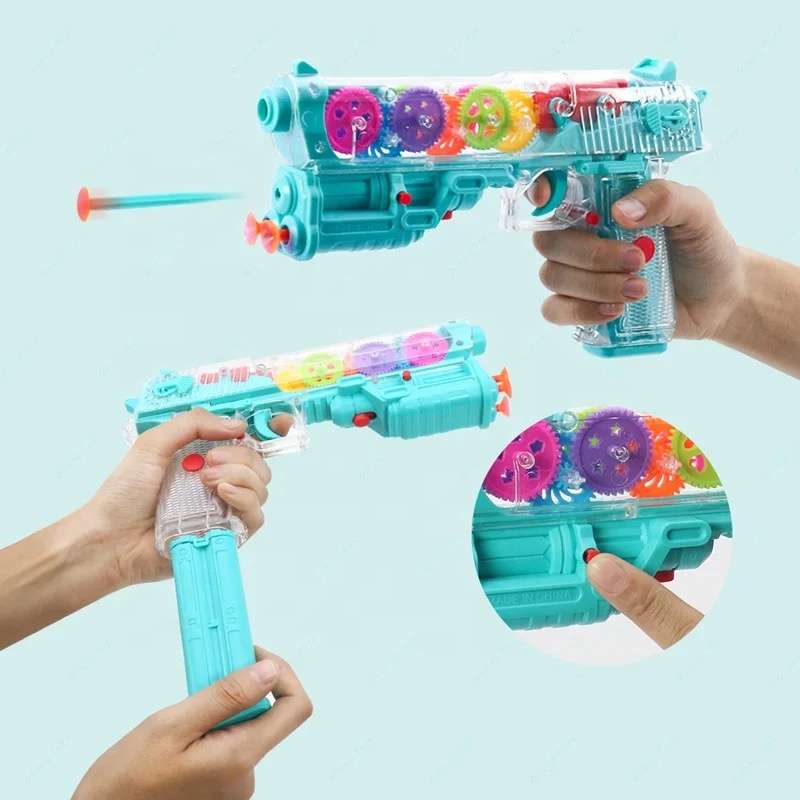 Transparent Gear Light Gun With Multi Mode Switching Vibration Gun
