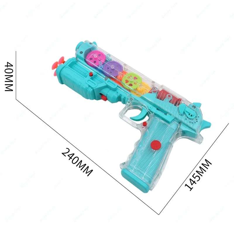 Transparent Gear Light Gun With Multi Mode Switching Vibration Gun