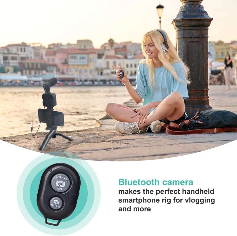 Vlogging Camera Kit With LED Light, Mic &amp; Phone Adaptors