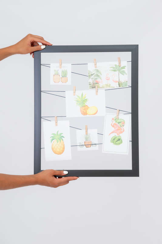 Wall Hanging String Picture Frame With Clips