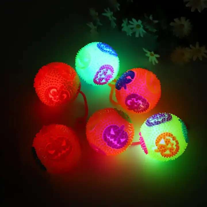 4 Pack Sound Making Soft Squishy Puffer Spiky Ball