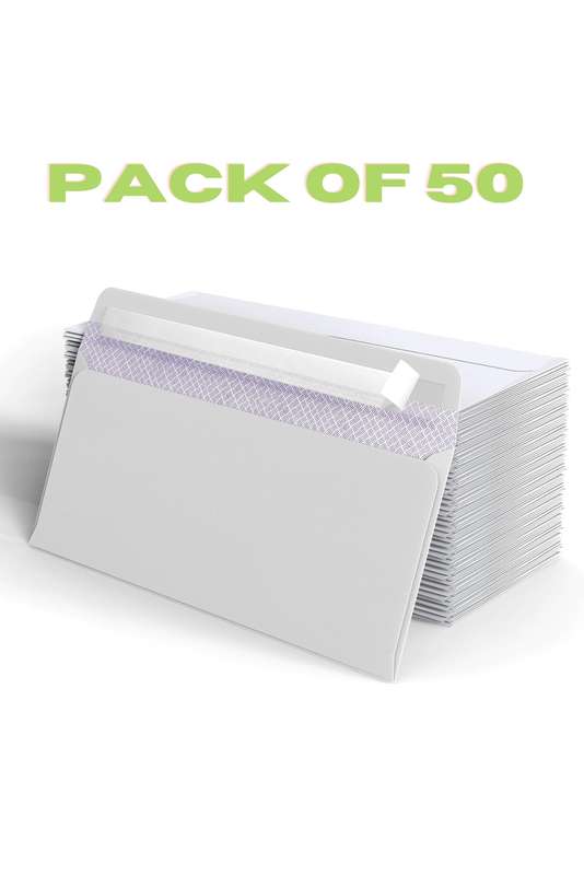 50 Self Seal Letter Envelopes 114mm x 162mm 80GSM