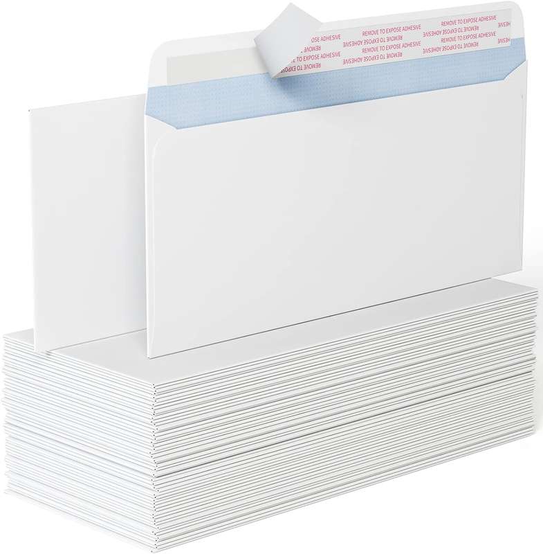 50 Self Seal Letter Envelopes 110mm x 220mm 80GSM