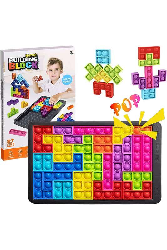 Aon-Art Building Blocks Educational Puzzle Bubble Tetris Game