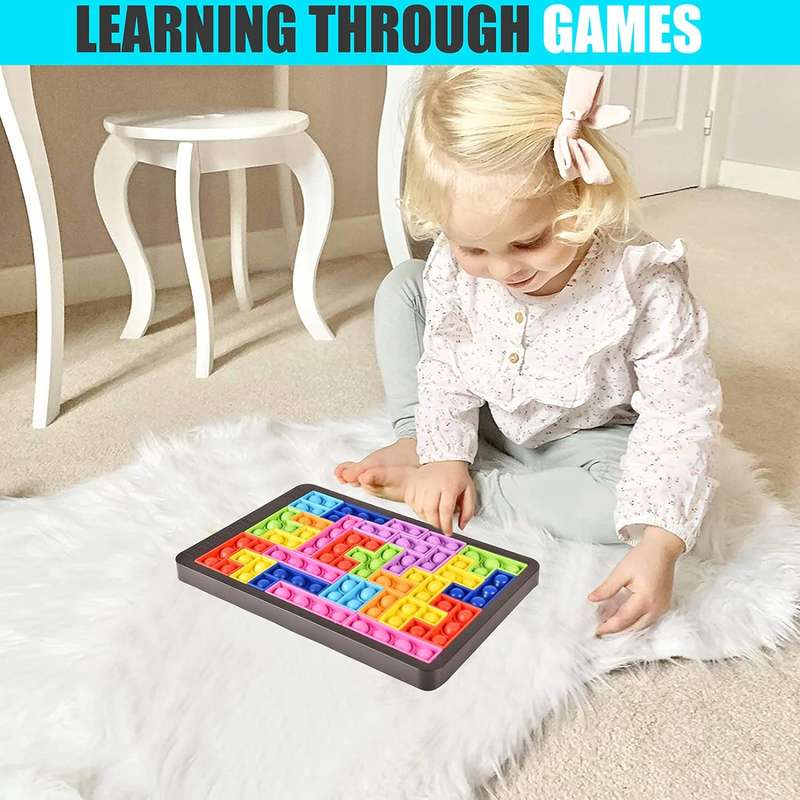 Aon-Art Building Blocks Educational Puzzle Bubble Tetris Game