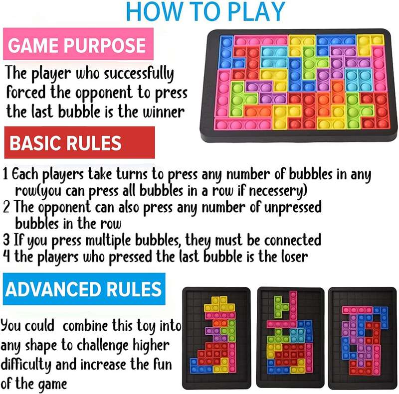 Aon-Art Building Blocks Educational Puzzle Bubble Tetris Game