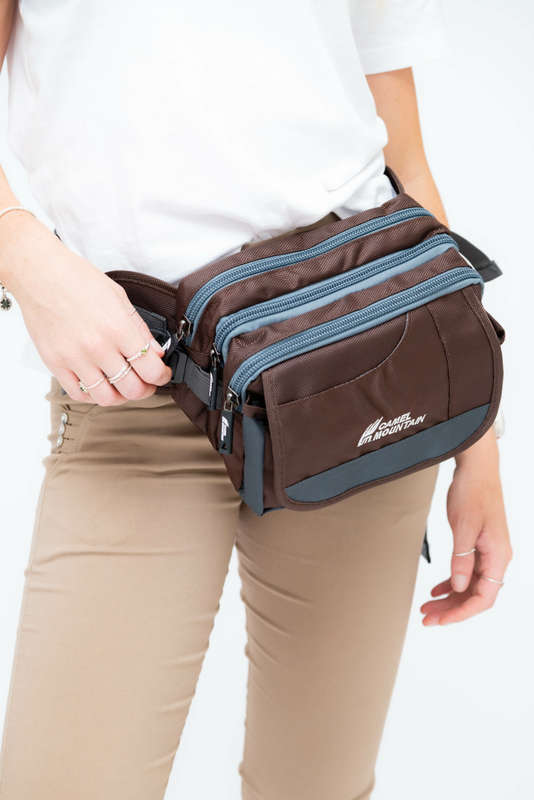Camel Mountain Unisex Travel Fanny Pack Waist Sling Bag