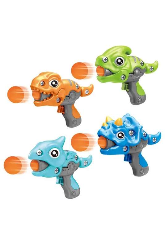 DIY Disassembly Dinosaur Catapult Soft Bullet Toy Gun