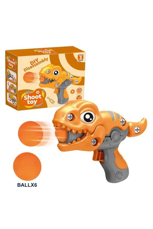 DIY Disassembly Dinosaur Catapult Soft Bullet Toy Gun