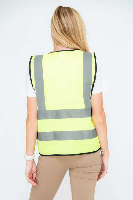 Dromex Lime Reflective Vest Zip With Id Pouch