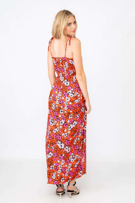 Elsa Floral Printed Strappy Maxi Summer Dress
