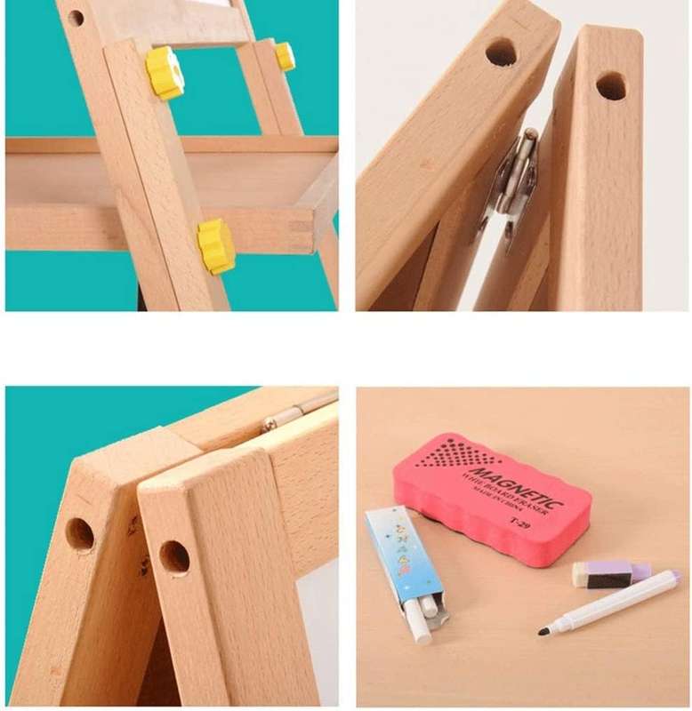 Free Standing Dbl Sided Drawing &amp; Writing Board With Accessories 650mm X 370mm