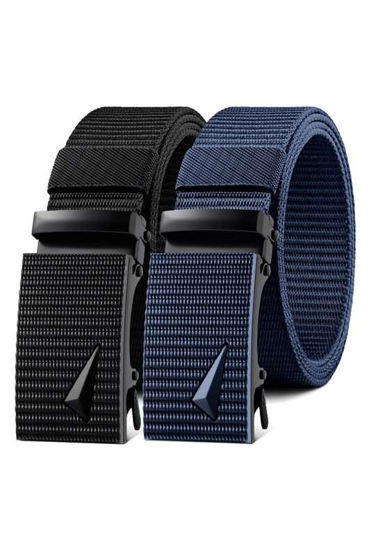 Senza® Heavy Duty No Hole Nylon Tactical Ratchet Belt with Automatic Slide Buckle