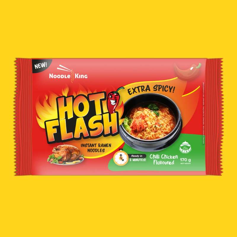 Hot Flash Extra Spicy Instant Ramen Noodles 170g