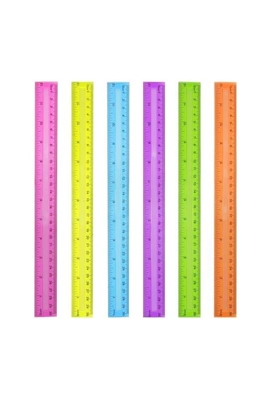 Senza 30cm Neon Ruler For School