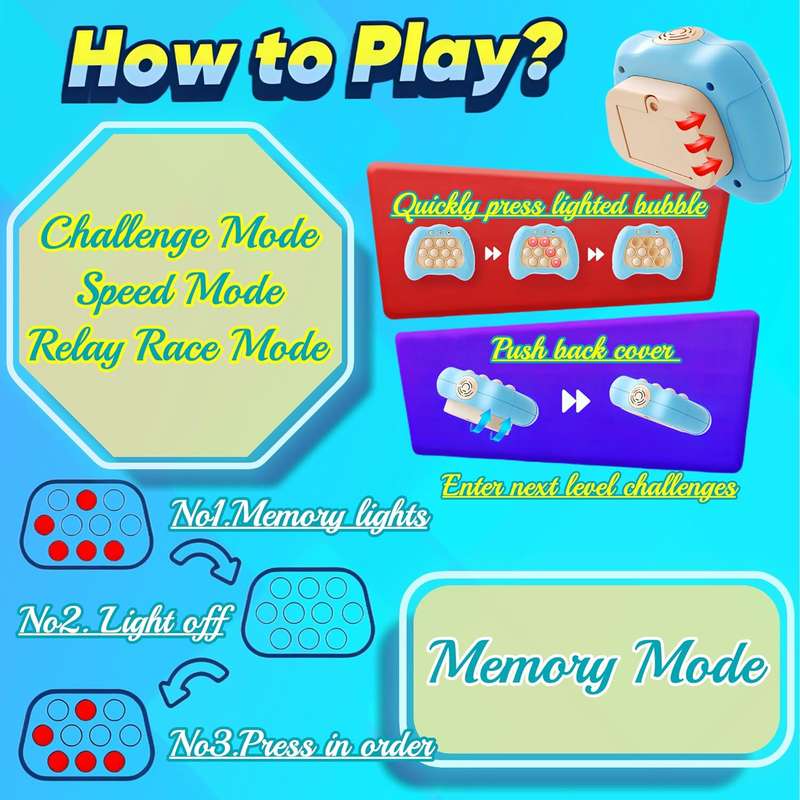 Pop The Target! Handheld Speed Pushing Game Machine
