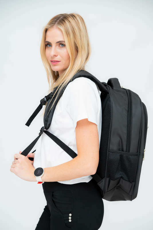 Powerland Large School Backpack or Laptop Bag Black With Free Water Bottle