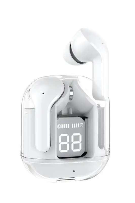 TWS Earphone True Wireless Earbuds Bluetooth Earpods With Crystal Digital Case