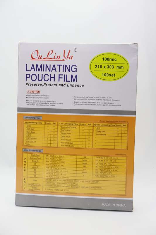 A4 Laminating Pouches 100 Micron - 100 Pouches