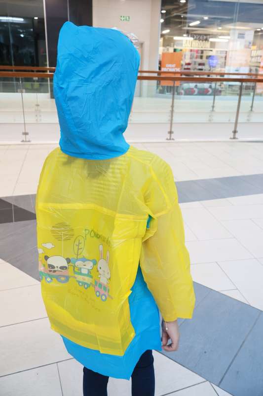 Children's Hooded School Bag Raincoat For Kids 4 To 13 Years