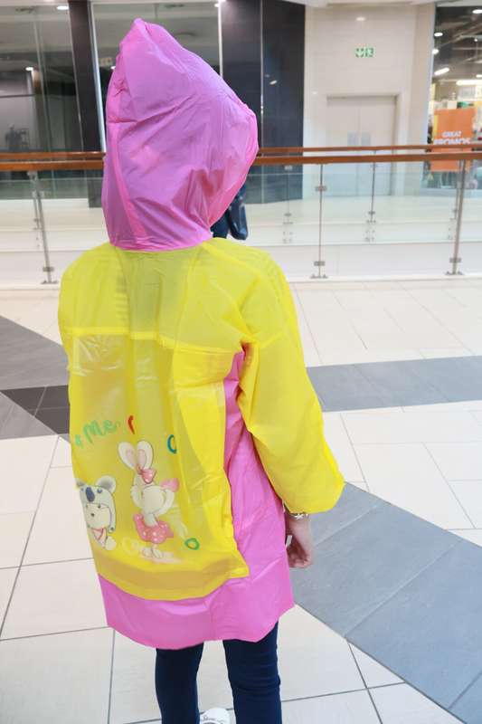Children's Hooded School Bag Raincoat For Kids 4 To 13 Years