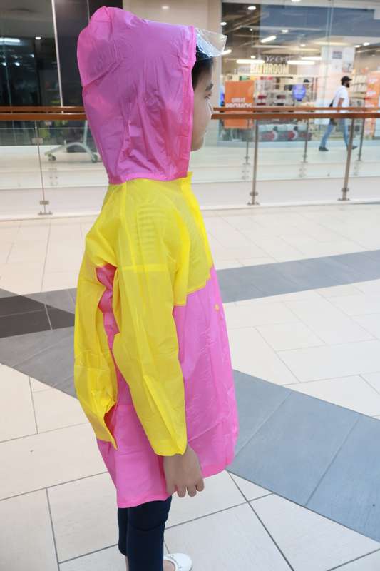 Children's Hooded School Bag Raincoat For Kids 4 To 13 Years