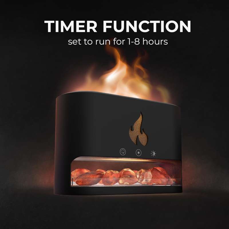 Crystal Salt Stone Flame Aroma Diffuser