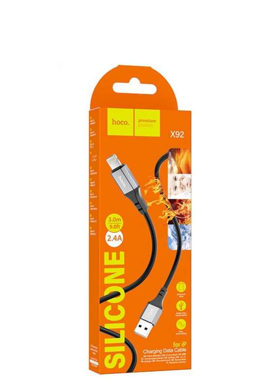 Hoco X92 Silicone Type C To iPhone 3M PD-20W Charging Cable