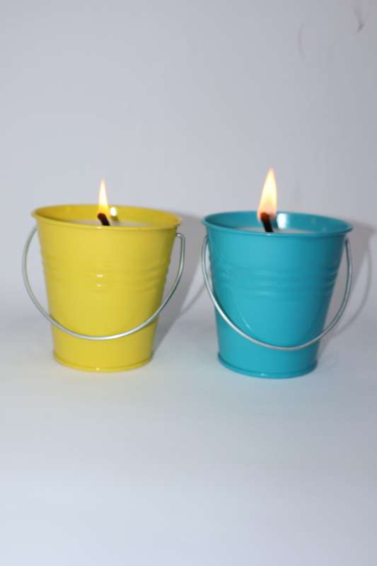 Citronella Candle In Steel Bucket Mosquito & Insect  Repellent 300g