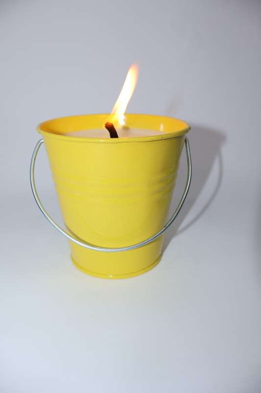 Citronella Candle In Steel Bucket Mosquito & Insect  Repellent 300g