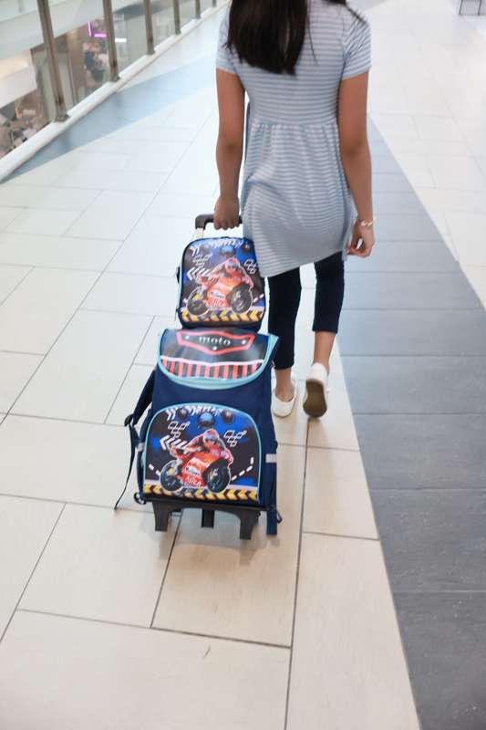 Kids Heavy Duty Trolley Bag Backpack School Bag 3 Piece Set