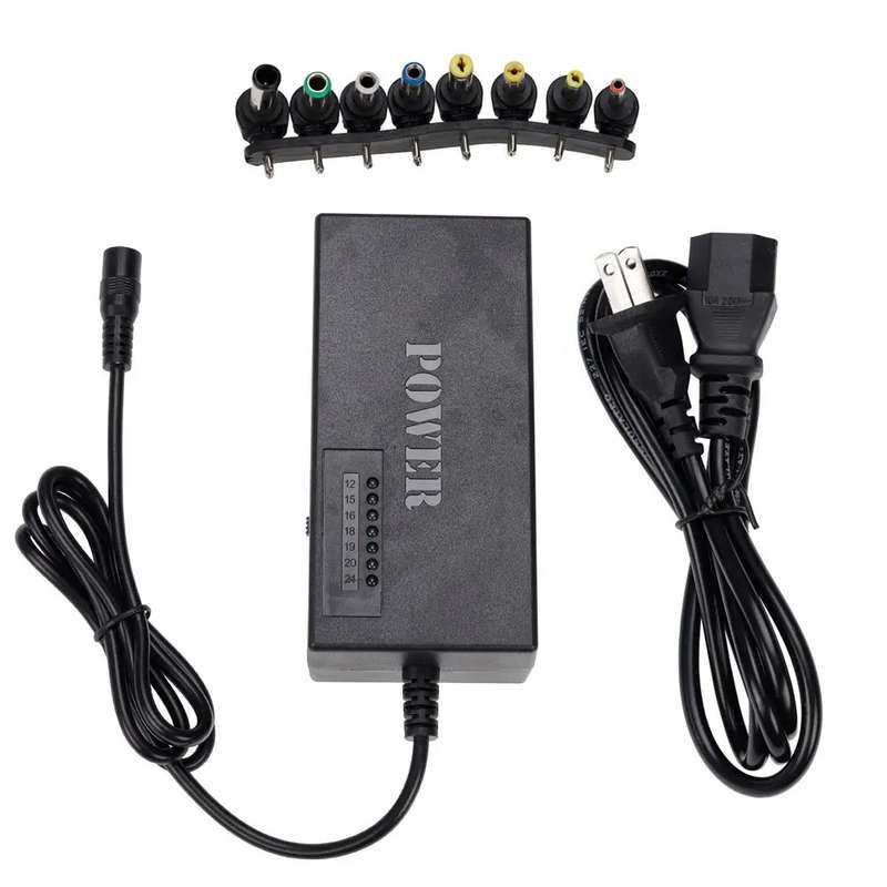 Multipurpose Universal Adjustable Notebook Power Adapter Charger For Laptops, 15-24V, 96W AC DC
