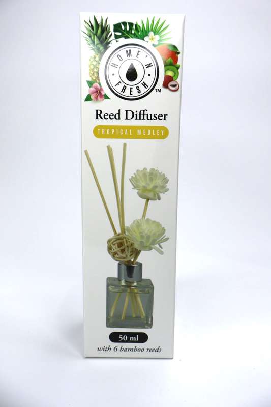 Reeds Diffuser Combo Flower Sticks &amp; 6 Bamboo Reeds (50ml)