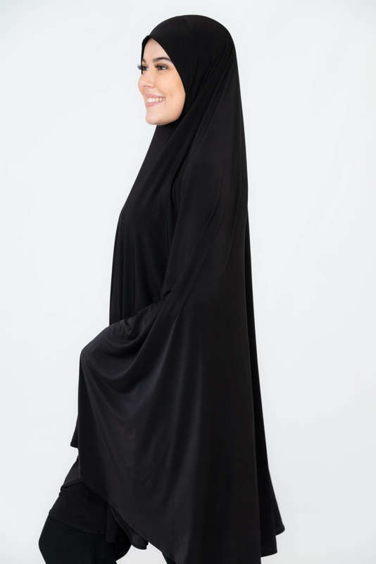 Ayesha Black Flowing Abaya Burqa
