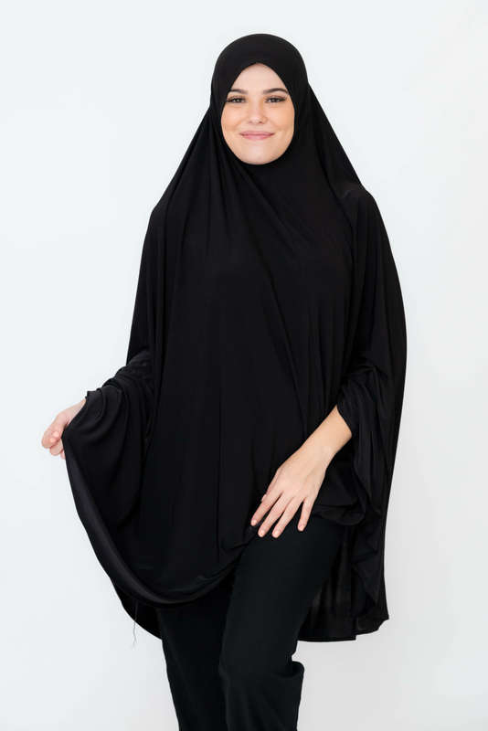 Ayesha Black Flowing Abaya Burqa