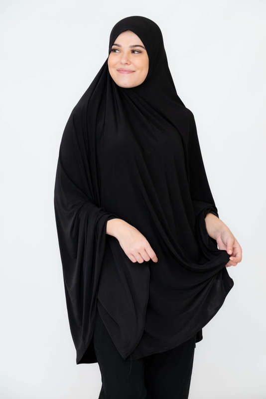 Ayesha Black Flowing Abaya Burqa