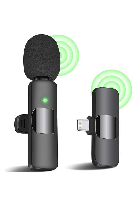 Bluetooth Mini Microphone Wireless Lavalier Noise Reduction Microphone For iPhone & iPad