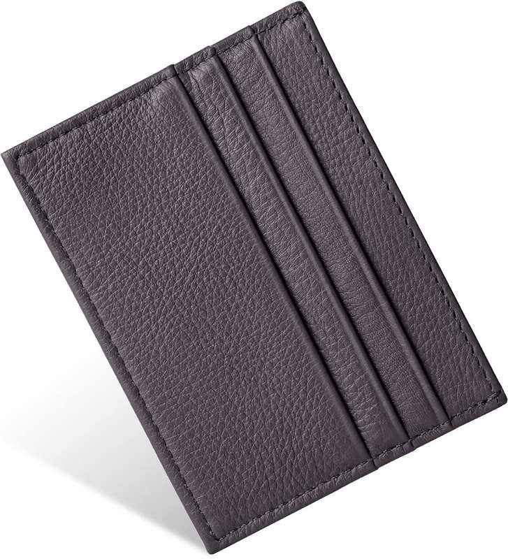 Genuine Leather RFID Blocking Slim 6 Card Wallet Holder