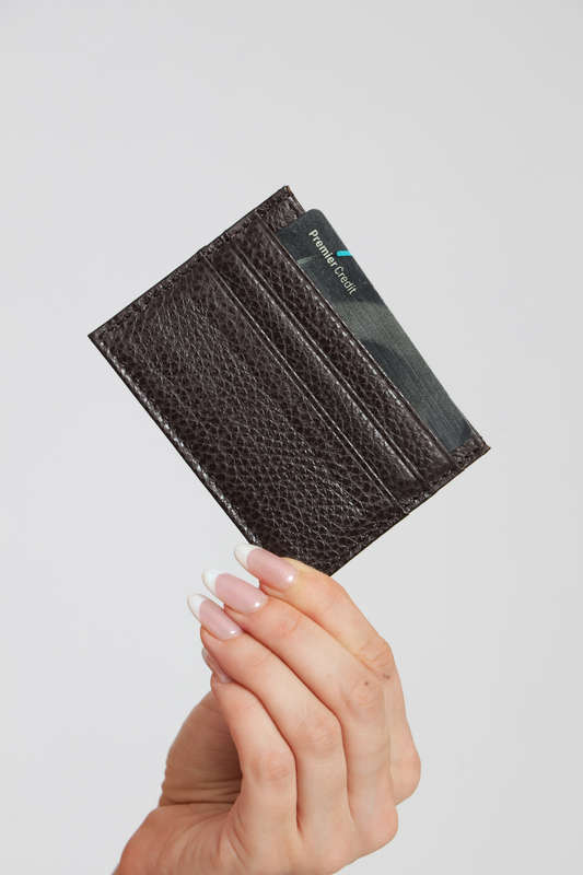 Genuine Leather RFID Blocking Slim 6 Card Wallet Holder